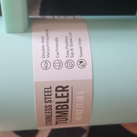 Hobby Lobby Mint Tumbler with Handle and Straw 40 Oz - Picture 4 of 10